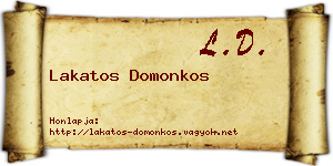 Lakatos Domonkos névjegykártya